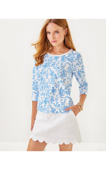 PAULSON KNIT TOP, RESORT WHITE TALL TALES