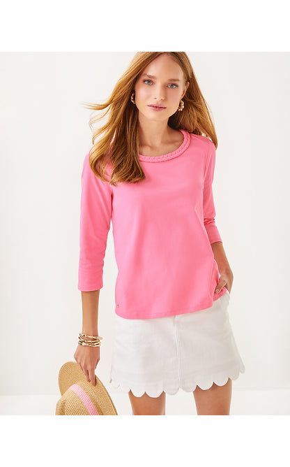 PAULSON KNIT TOP, ROUSSEAU PINK