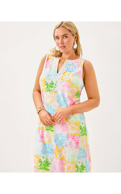 RAINA MAXI DRESS, MULTI VIA SUNNY SUNFLOWERS