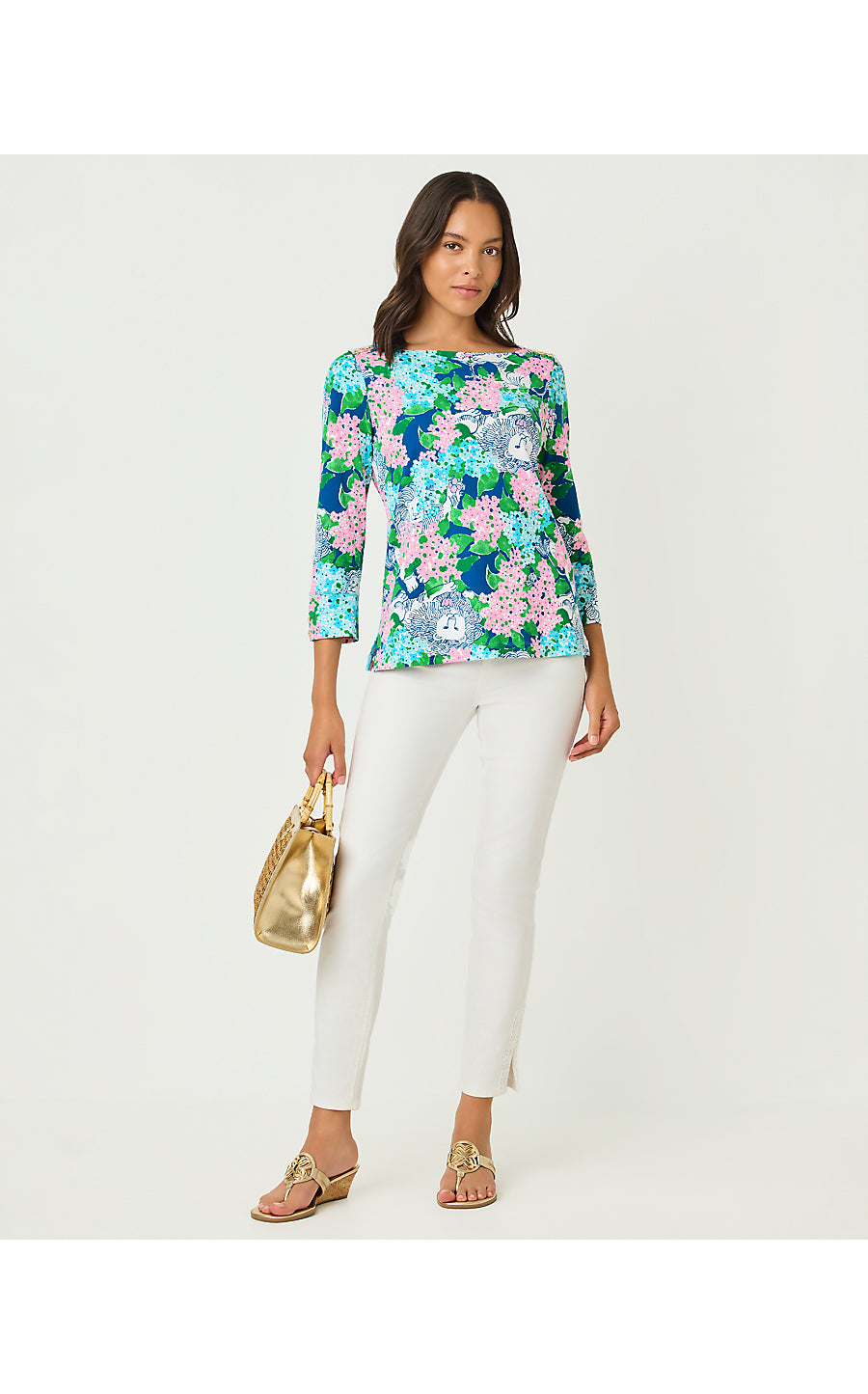 CALLISON UPF 50+ TOP, STARLIGHT NAVY LYDIA THE LION