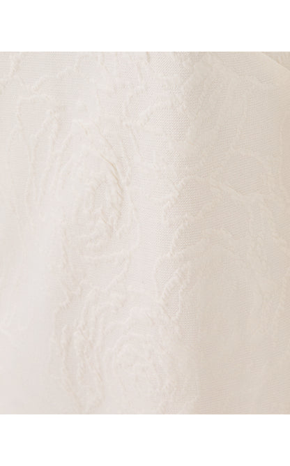 ANNWYN SHIFT, COCONUT ROSE KNIT PUCKER JACQUARD