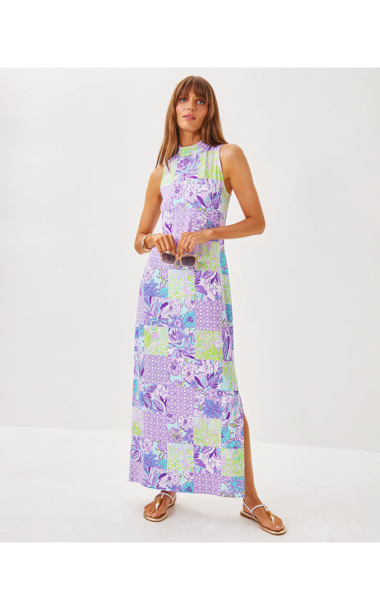 WELLINGTON MAXI DRESS, MULTI JUICY STORY PATCH