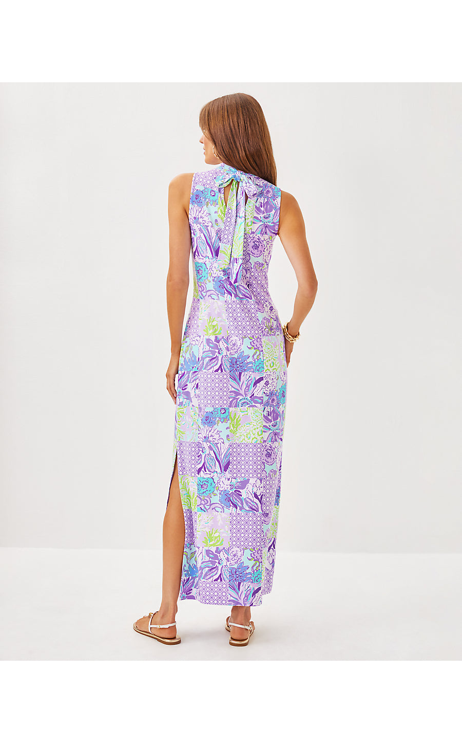 WELLINGTON MAXI DRESS, MULTI JUICY STORY PATCH