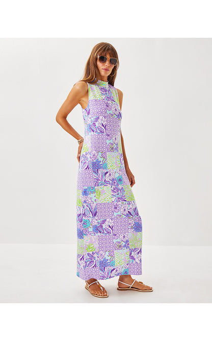 WELLINGTON MAXI DRESS, MULTI JUICY STORY PATCH