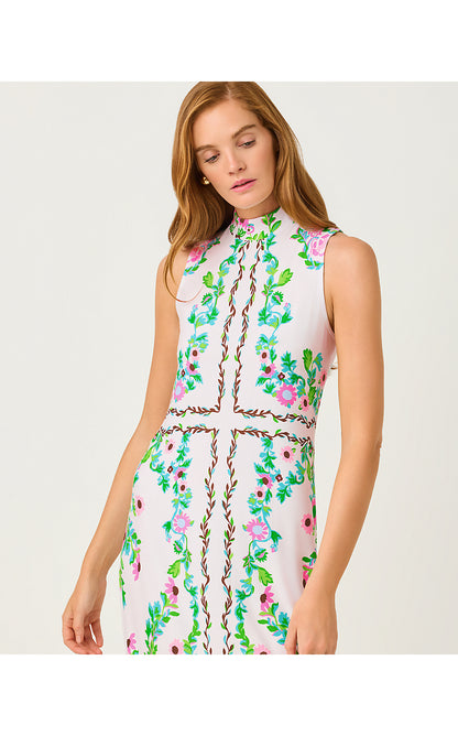 WELLINGTON MAXI DRESS, RESORT WHITE ROYAL ZOO ENGINEERED KNIT DRESS