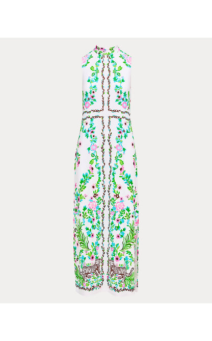 WELLINGTON MAXI DRESS, RESORT WHITE ROYAL ZOO ENGINEERED KNIT DRESS