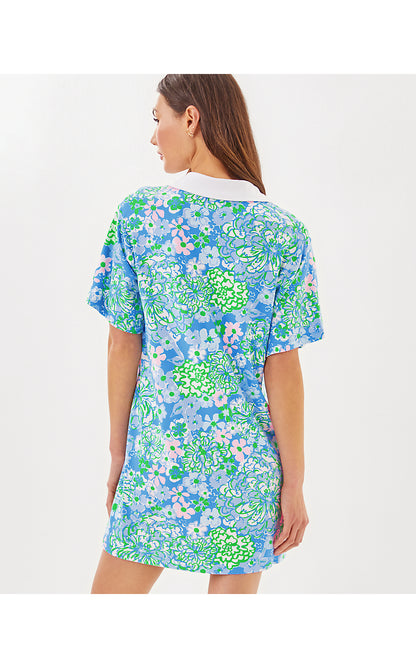 ALDEN UPF 50+ DRESS, SUNWASHED BLUE PLUMES IN BLOOM