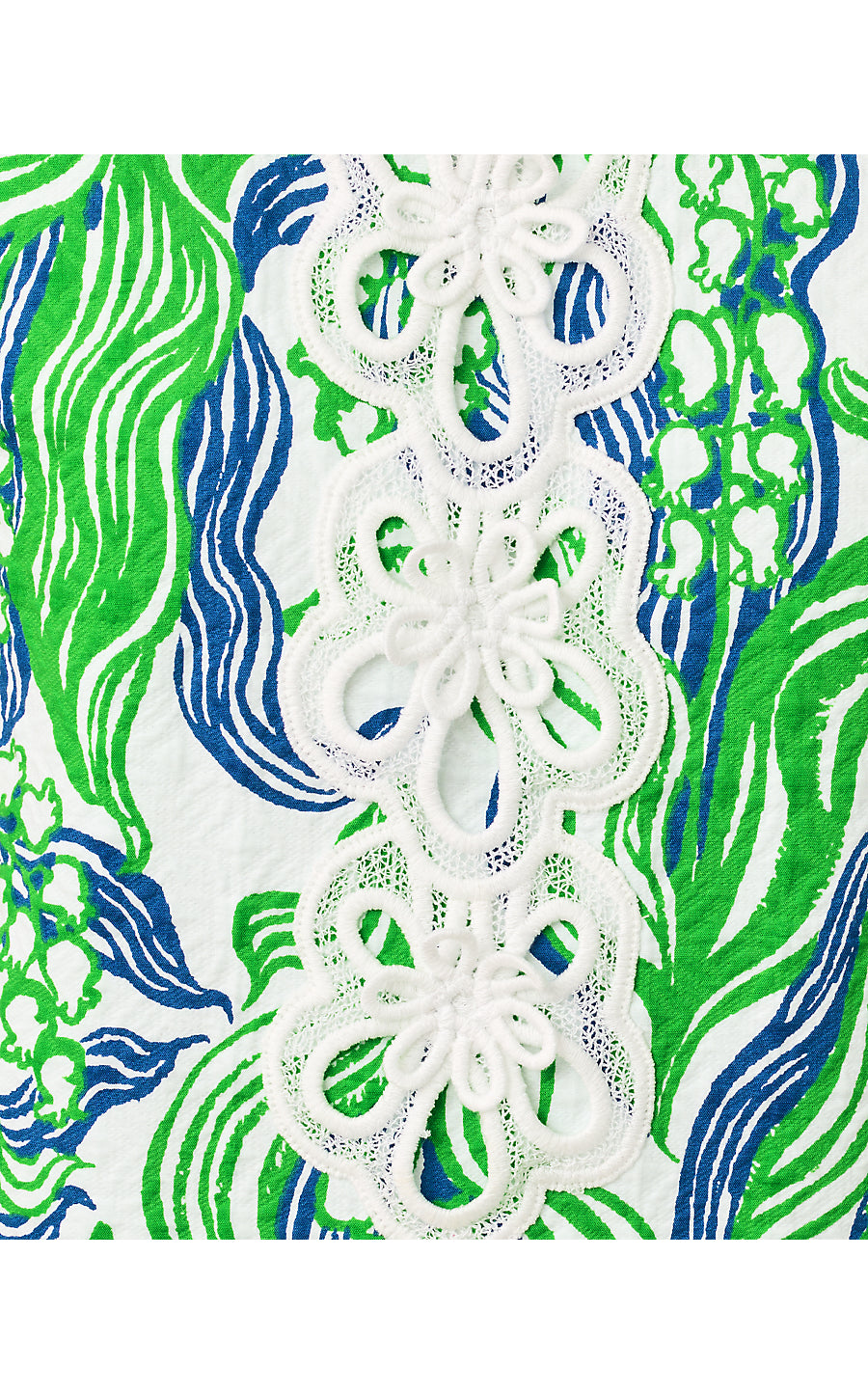 MARLEIGH STRETCH MAXI SHIFT, PUTTING GREEN OVERSIZED LILLY OF THE VALLEY