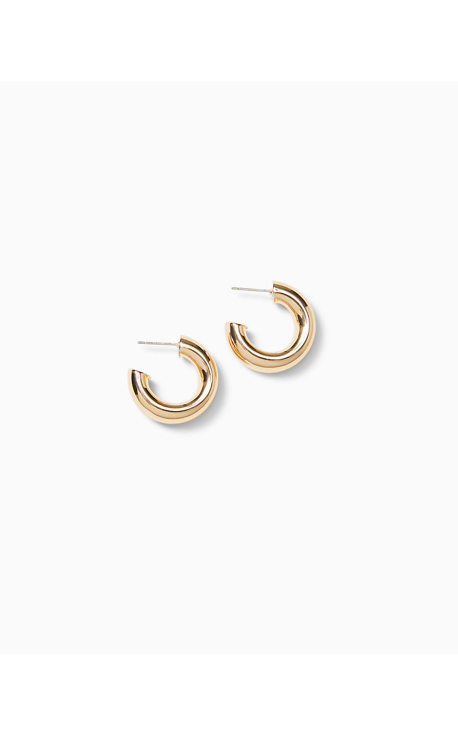 CITRUS KISS HOOP EARRINGS, GOLD METALLIC