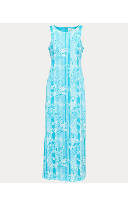 MELODIE MAXI DRESS, CAPRI BLUE ROSEYS PETALS