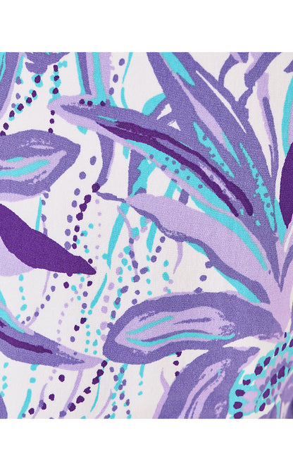 BAL HARBOUR STRETCH SHORT, TROPICALIA PURPLE ELEPHANT IN THE BLOOM ENGINEERED BOTTOM