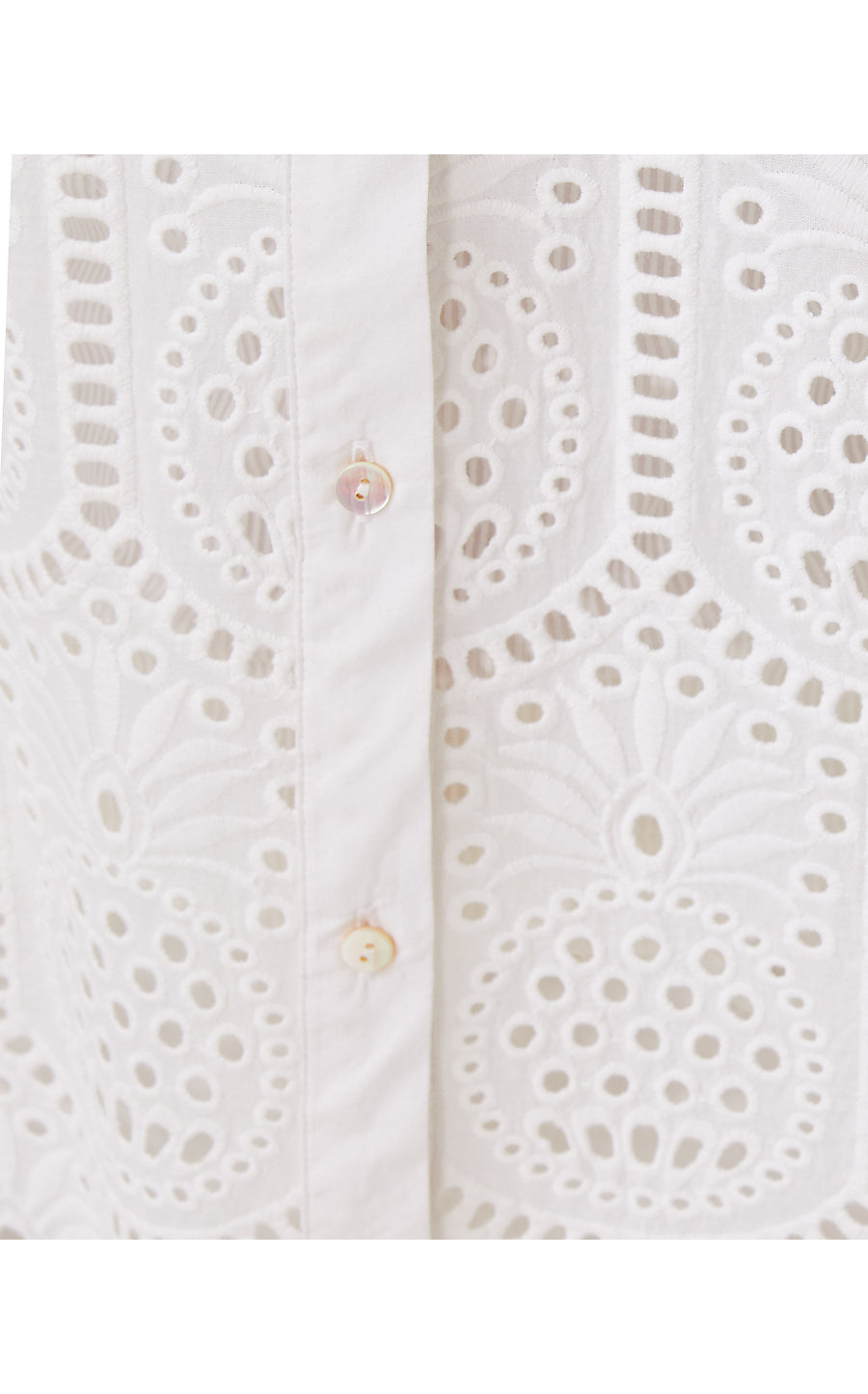 GRACEE TUNIC, RESORT WHITE PINEAPPLE TILE EYELET