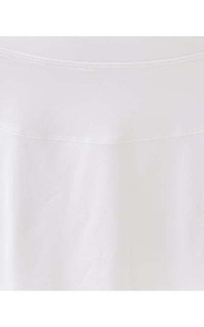 GAME POINT SKIRTED HIGH RISE MIDI LEGGING, RESORT WHITE