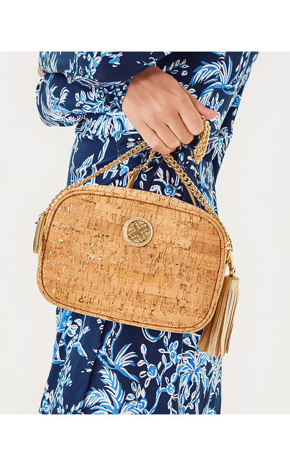 DESSA CORK CROSSBODY BAG, NATURAL