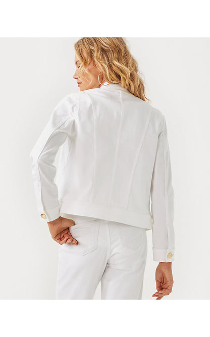 SHEPA DENIM JACKET, RESORT WHITE