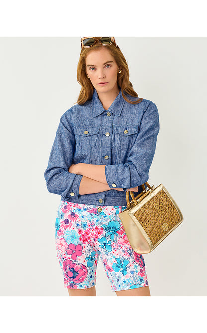 SEASPRAY LINEN JACKET, STARLIGHT NAVY X RESORT WHITE