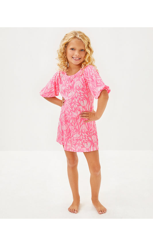 MINI MERCER DRESS, ROUSSEAU PINK TULIP TO TANGO