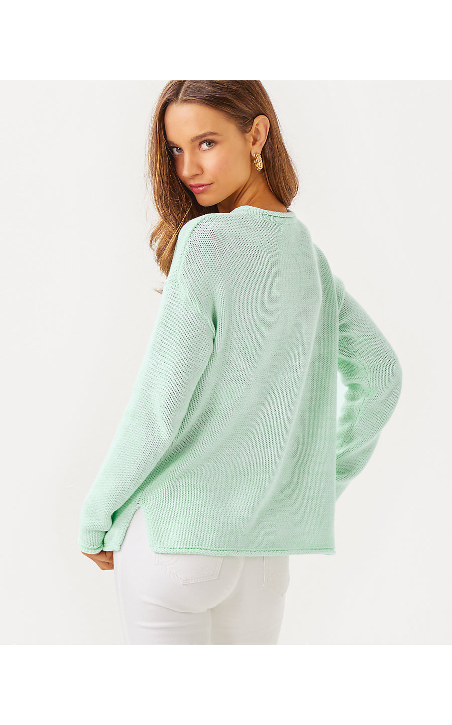 LOTAN SWEATER, CREME DE MENTHE MARL