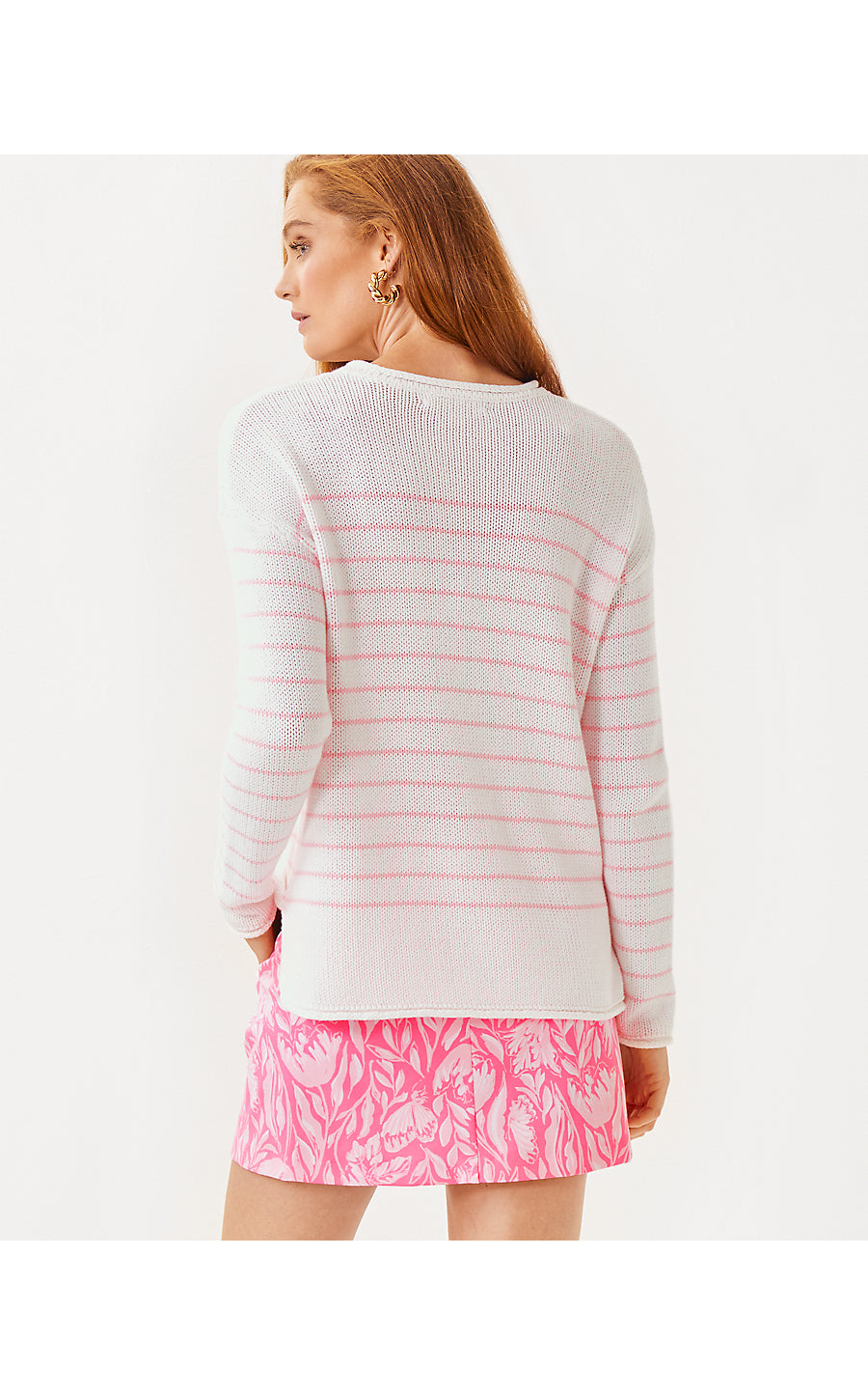 LOTAN SWEATER, PINK MUSE TIDEPOOL STRIPE