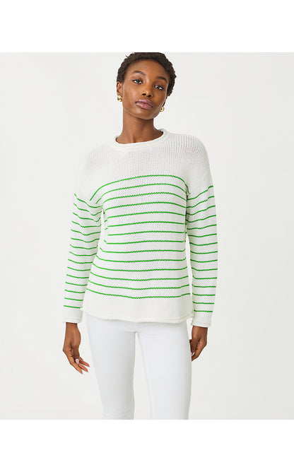 LOTAN SWEATER, PUTTING GREEN TIDEPOOL STRIPE