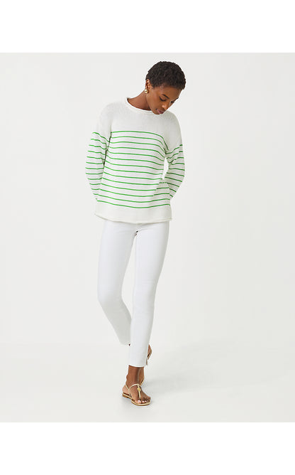 LOTAN SWEATER, PUTTING GREEN TIDEPOOL STRIPE