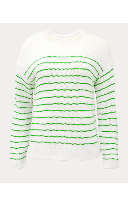 LOTAN SWEATER, PUTTING GREEN TIDEPOOL STRIPE