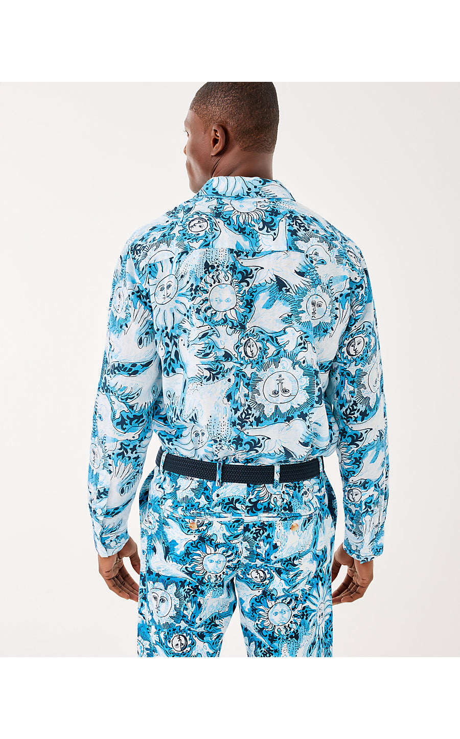 MENS STUFF ADDISON SHIRT, BELLEVUE BLUE LILLY GULLS