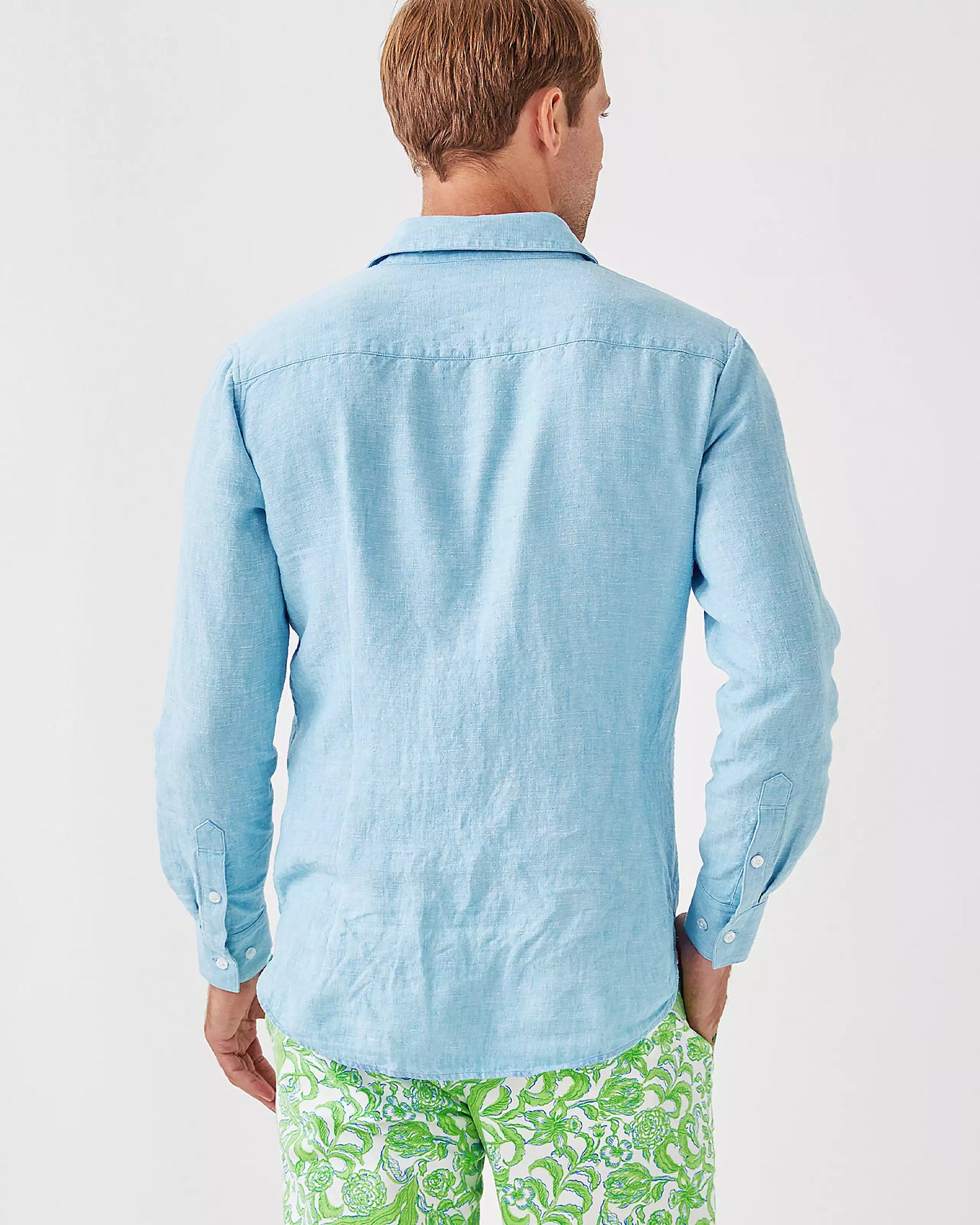 MENS STUFF ADDISON SHIRT, BLUE PERI X RESORT WHITE