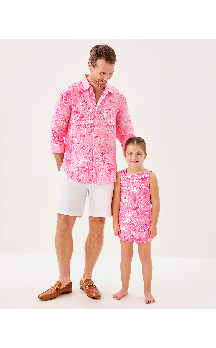 MENS STUFF ADDISON SHIRT, CONCH SHELL PINK PENNYS PLAYGROUND