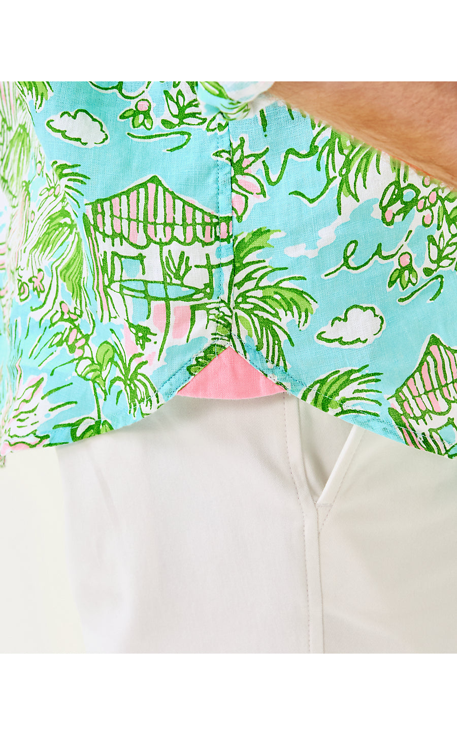 MENS STUFF ADDISON SHIRT, FRESH WATER BLUE SUNBATHERS BLISS