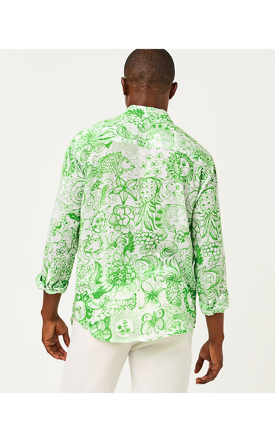 MENS STUFF ADDISON SHIRT, PUTTING GREEN LIL FLEUR DE LILLY