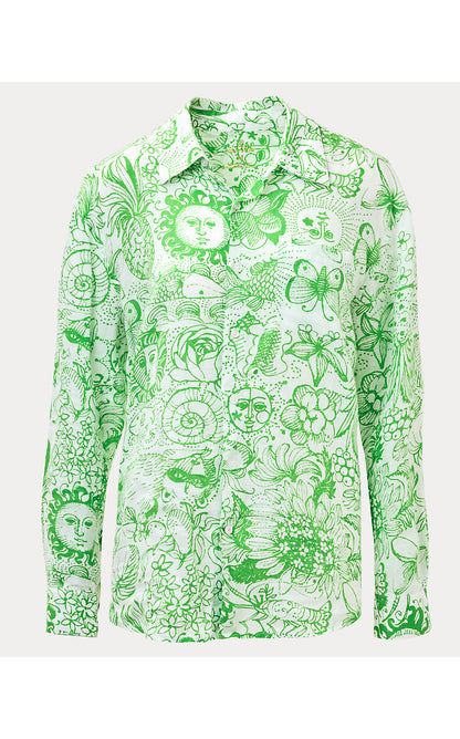 MENS STUFF ADDISON SHIRT, PUTTING GREEN LIL FLEUR DE LILLY