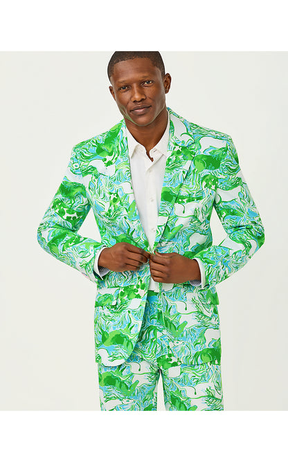 MENS STUFF FLAGLER BLAZER, CAPRI BLUE GALLOPING GALS