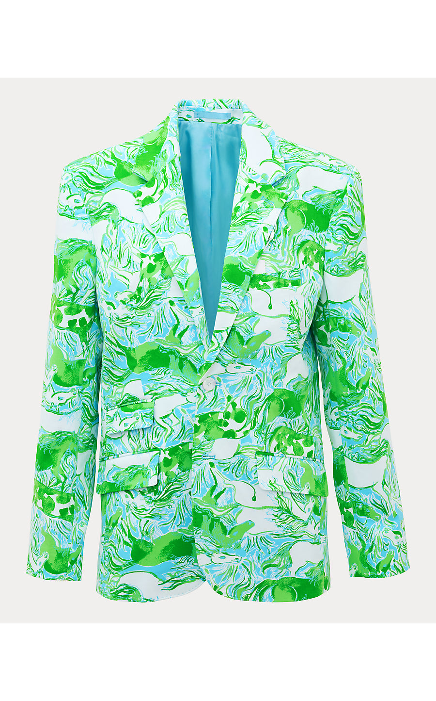 MENS STUFF FLAGLER BLAZER, CAPRI BLUE GALLOPING GALS