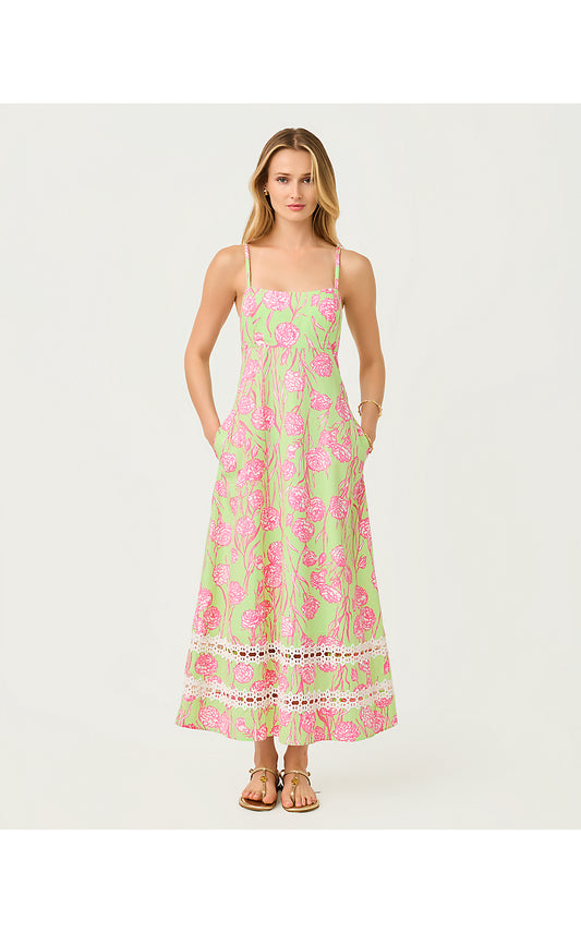 HALIEY MIDI DRESS, PISTACHIO MACARON ALINA