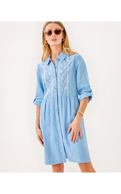 SHAELA DRESS, JACARANDA BLUE