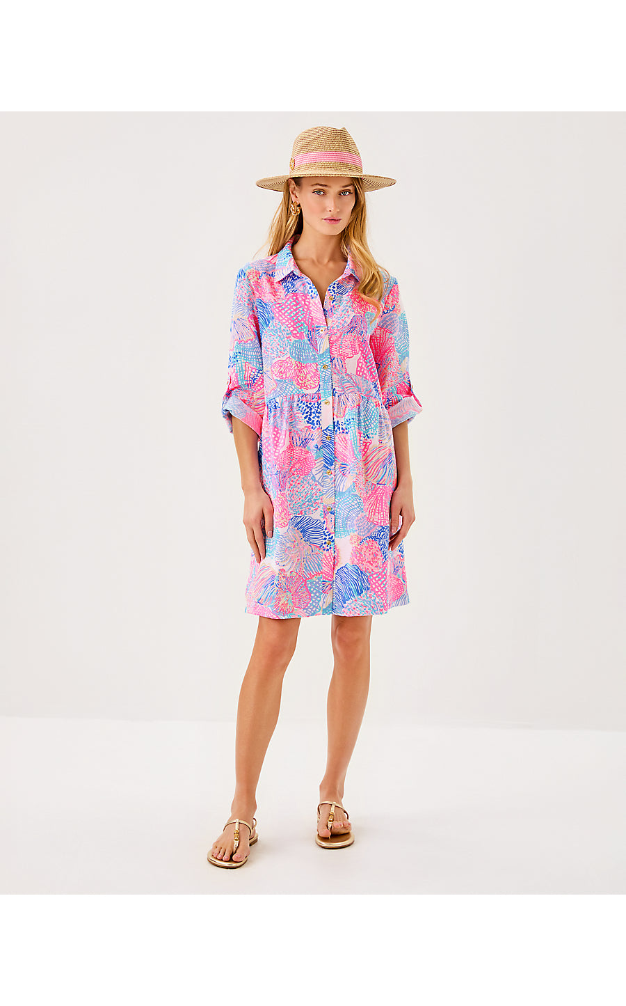 SHAELA DRESS, MULTI ROAR OF THE SEAS