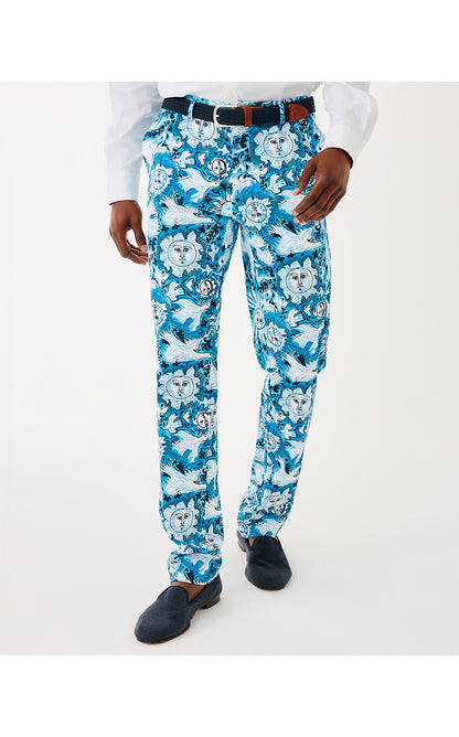 MENS STUFF MIZNER STRETCH PANT, BELLEVUE BLUE LILLY GULLS