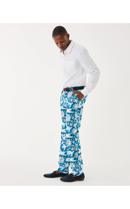 MENS STUFF MIZNER STRETCH PANT, BELLEVUE BLUE LILLY GULLS