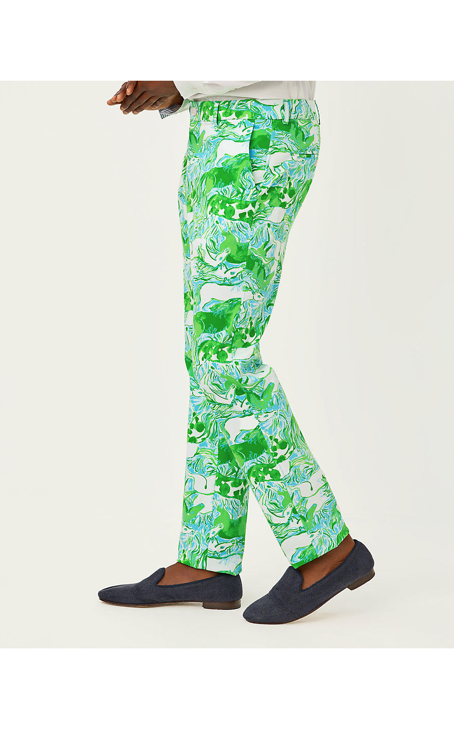 MENS STUFF MIZNER STRETCH PANT, CAPRI BLUE GALLOPING GALS