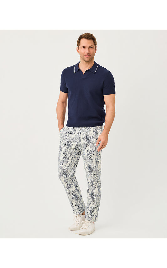 MENS STUFF MIZNER STRETCH PANT, COCONUT LIL PALM PROWL