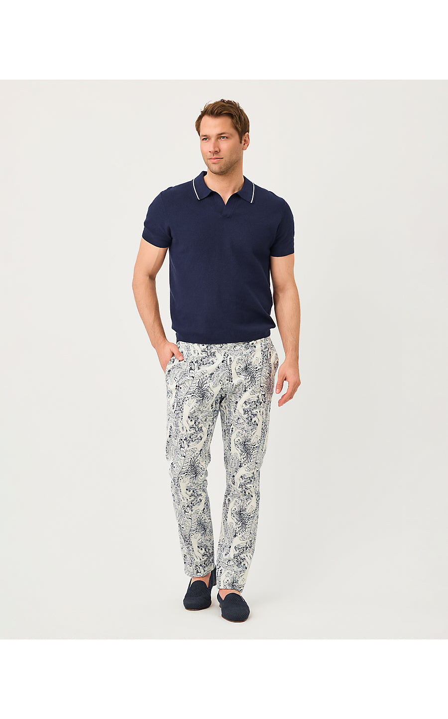 MENS STUFF MIZNER STRETCH PANT, COCONUT LIL PALM PROWL