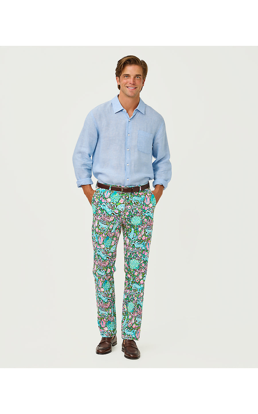 MENS STUFF MIZNER STRETCH PANT, MULTI ROYAL ZOO