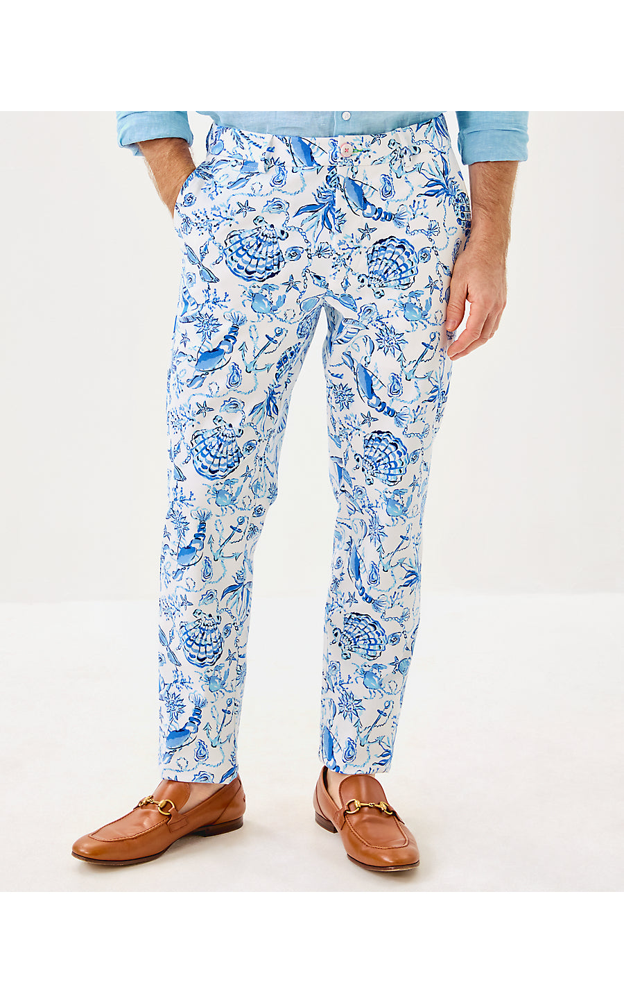 MENS STUFF MIZNER STRETCH PANT, RESORT WHITE BAREFOOT BEACHCOMBERS