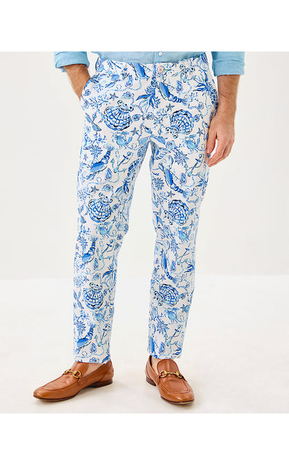 MENS STUFF MIZNER STRETCH PANT, RESORT WHITE BAREFOOT BEACHCOMBERS