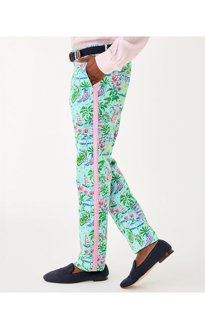 MENS STUFF MIZNER STRETCH PANT, SALT POND BLUE SUNNY DEE