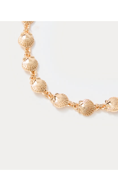 COOL AS SHELL NECKLACE, GOLD METALLIC