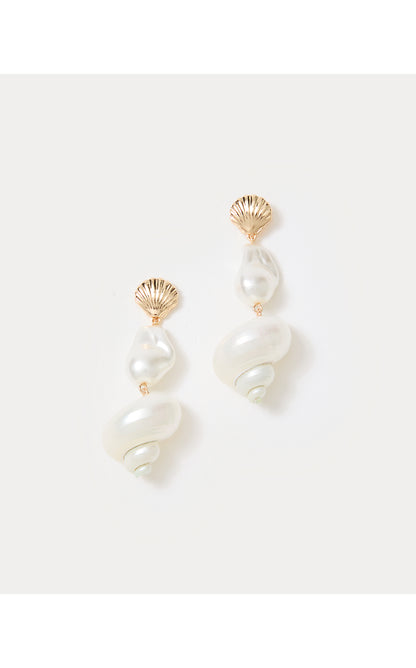SUMMER SERENADE DROP EARRINGS, RESORT WHITE