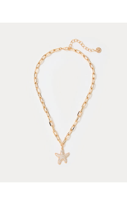 SANDSATIONAL NECKLACE, GOLD METALLIC