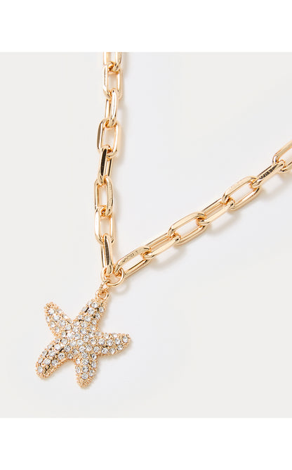 SANDSATIONAL NECKLACE, GOLD METALLIC